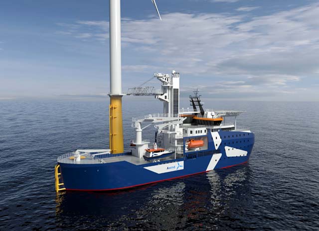 Kongsberg UT 5519 DE wind farm service ship