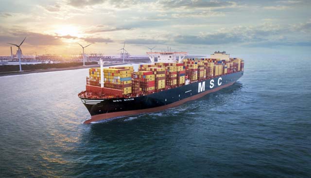 MSC container ship