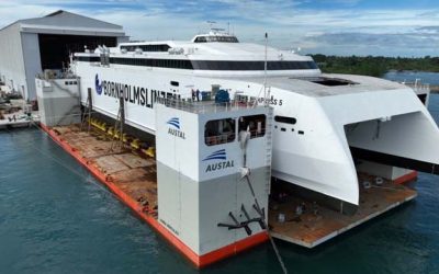 AUSTAL LAUNCHES LARGEST FAST FERRY, AND IT’S LNG READY