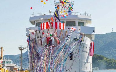 LAUNCH OF BATTERY-POWERED TRAINING SHIP