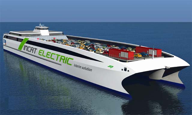 Incat electric ferry design (Incat)