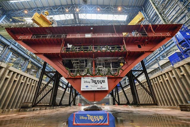 Disney Treasure keel laying (Meyer Werft)