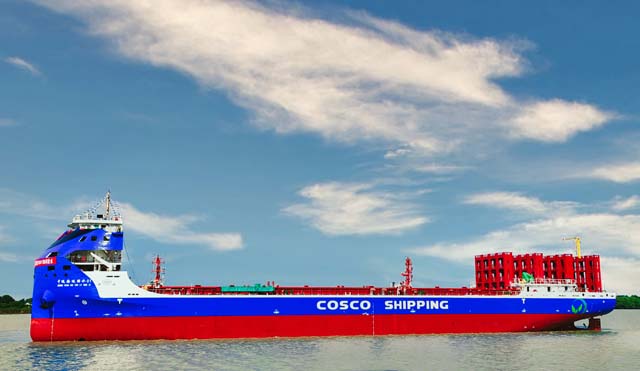 Electric container river vessel (Cosco)