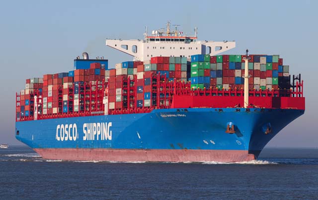 Cosco container ship (MAN ES)