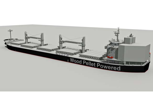 Biomass fuelled ship (NYK)