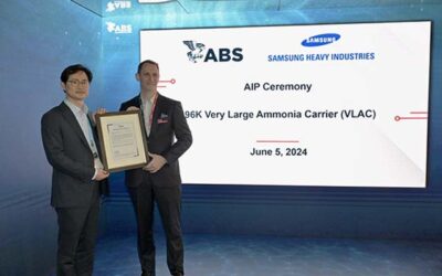 AiP FROM ABS FOR SHI’S 96K AMMONIA CARRIER