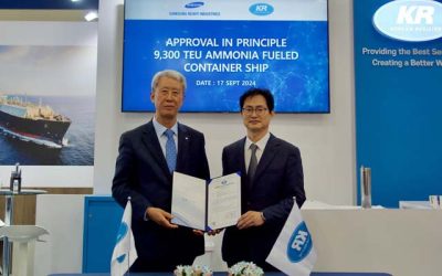 KR AiP FOR SHI’S 9,300 TEU AMMONIA-FUELLED BOXSHIP DESIGN