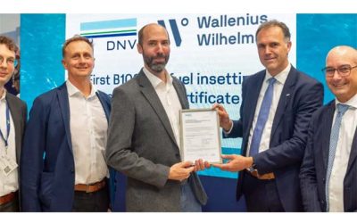 WALLENIUS WILHELMSEN RECEIVES CERTIFICATION FOR B100 BIOFUEL INSETTING