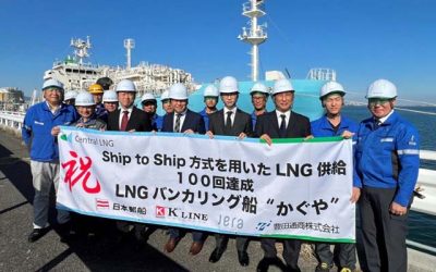 LNG BUNKER SHIP ACHIEVES 100TH SHIP-TO-SHIP LNG SUPPLY